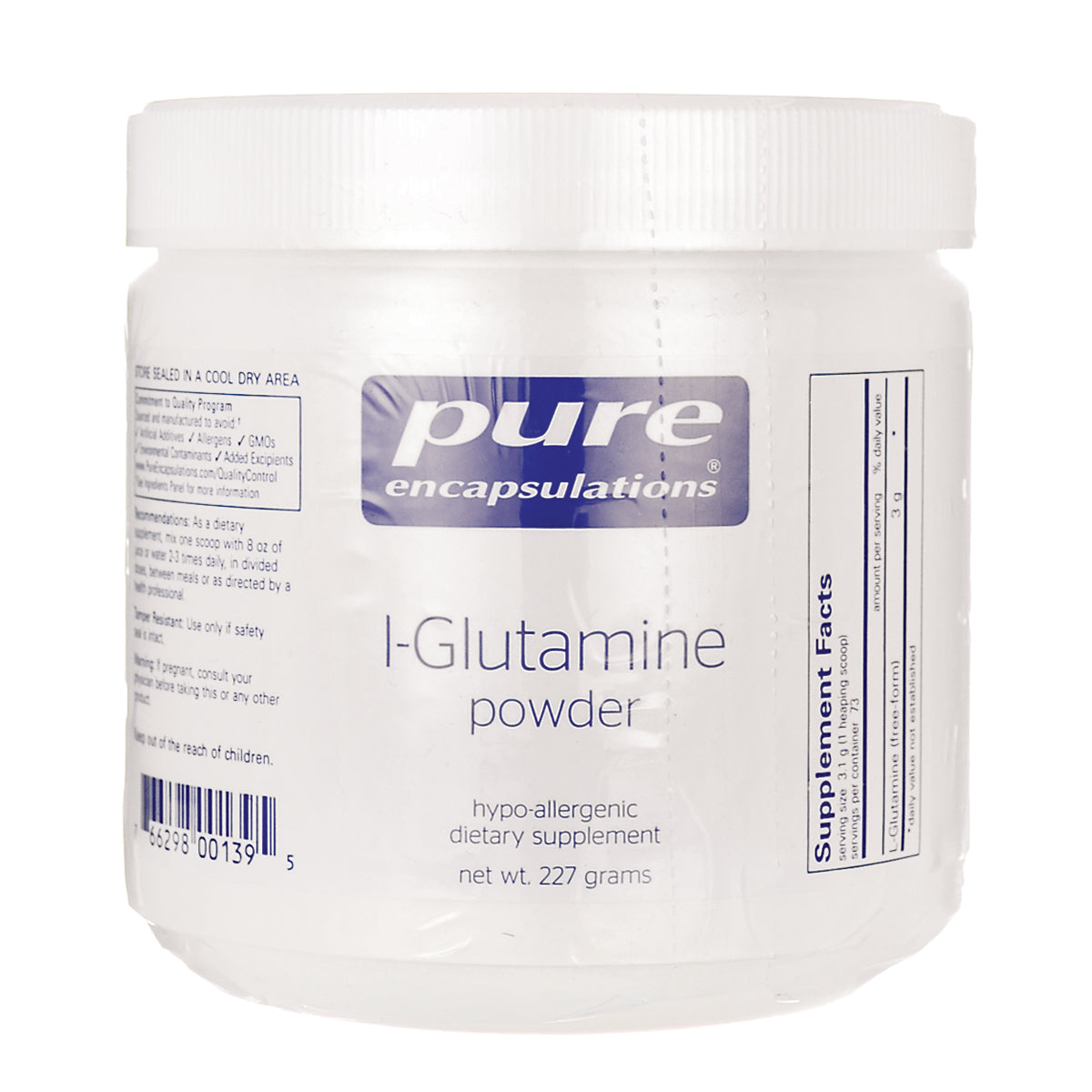 L-Glutamina en Polvo Pura 500g Vegavero